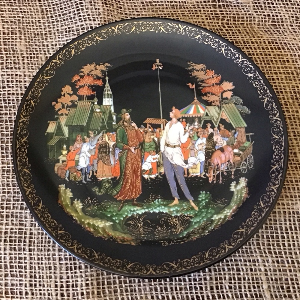 Vintage 1989 Russian Legends Fairy Tale porcelain plate. Plate #7 in the…